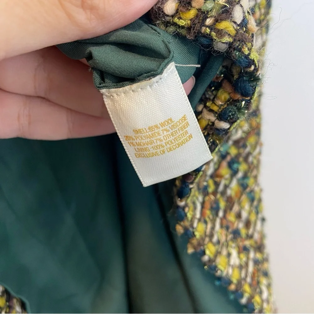 KATE SPADE Kylie Boucle Tweed Skirt in Green